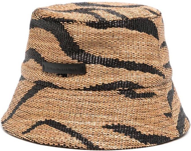 Stella McCartney Vissershoed met tijgerprint Bruin