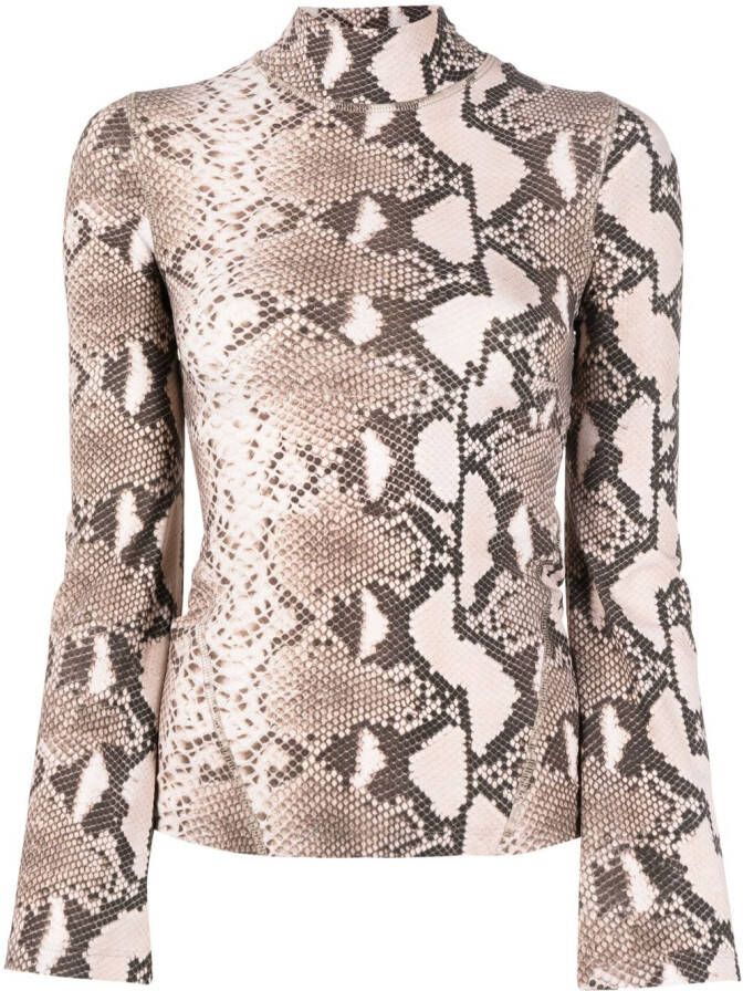 Stella McCartney Top met luipaardprint Bruin