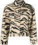 Stella McCartney Truckerjack met zebraprint Beige - Thumbnail 1