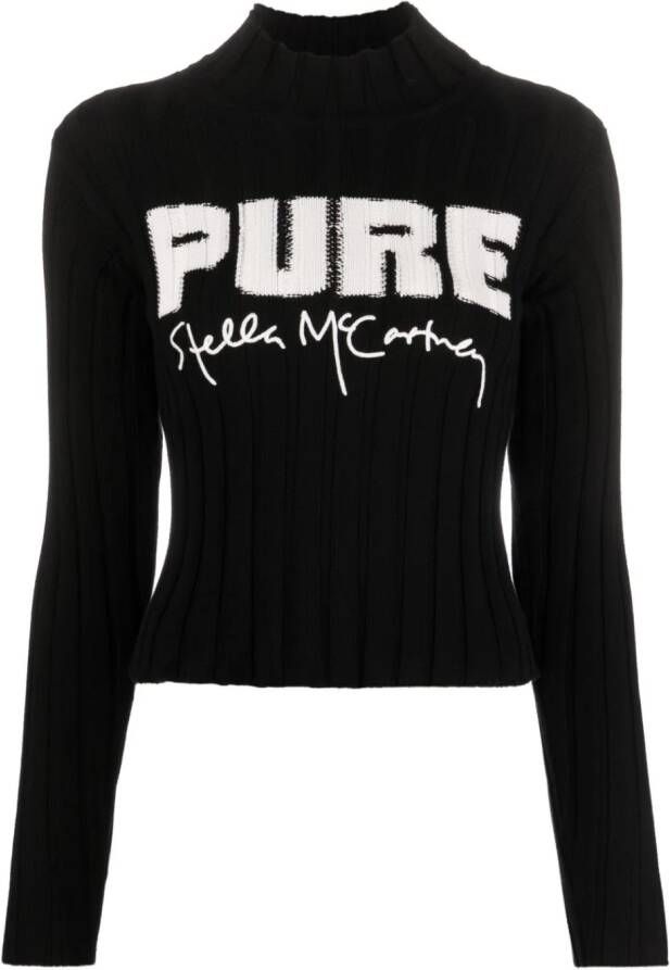 Stella McCartney Trui met geborduurd logo Zwart