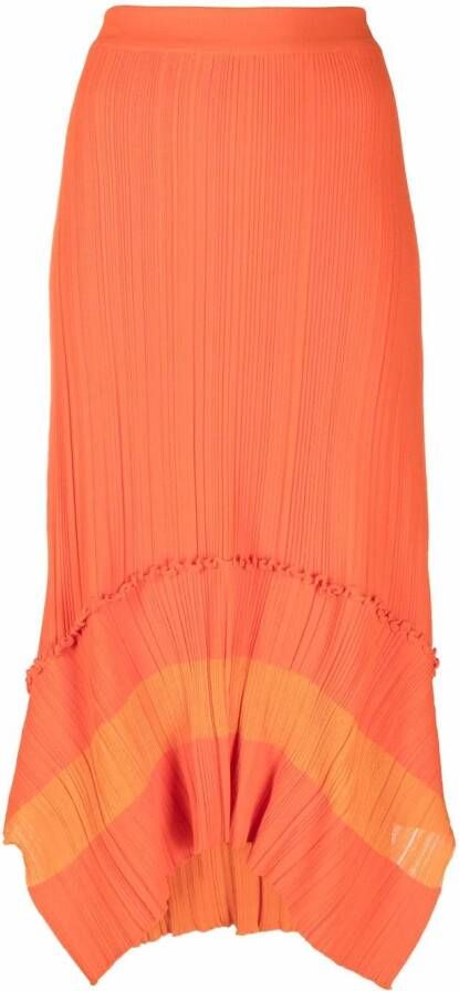 Stella McCartney Tweekleurige rok Oranje
