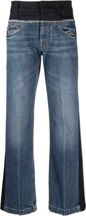 Stella McCartney Tweekleurige jeans Blauw