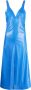 Stella McCartney Midi-jurk van imitatieleer Blauw - Thumbnail 1