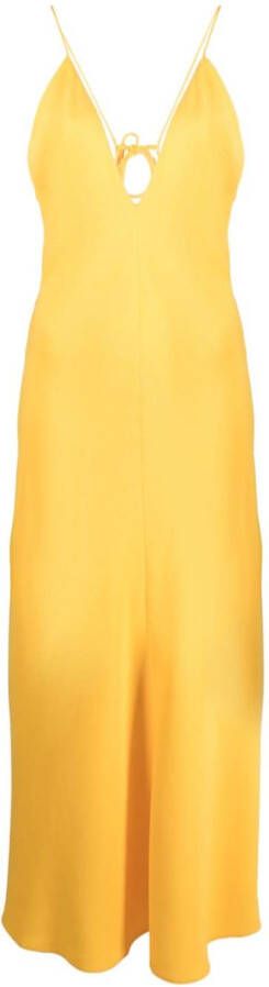 Stella McCartney Maxi-jurk met V-hals Geel