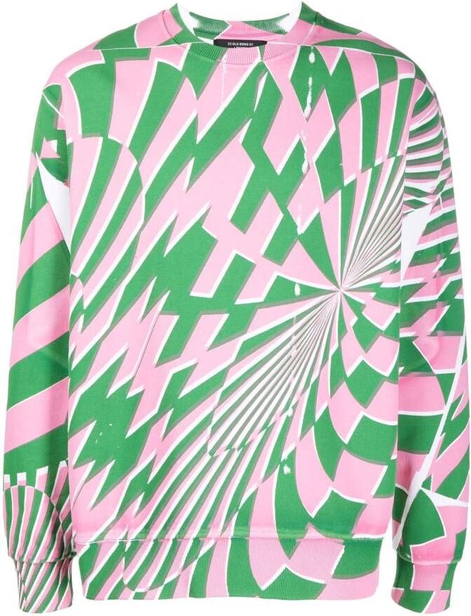 Stella McCartney x Ed Curtis sweater met geometrisch patroon Roze