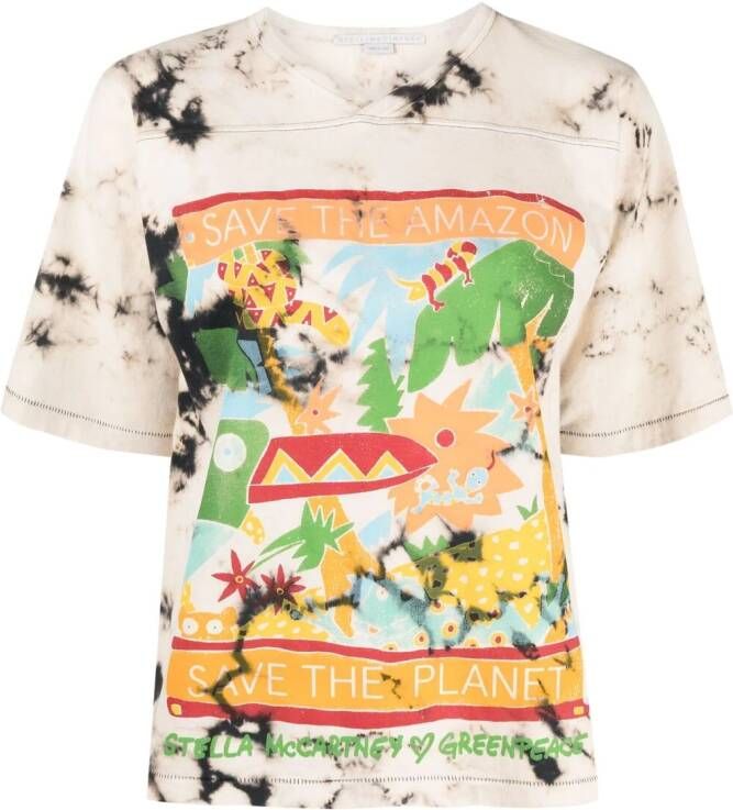 Stella McCartney x Greenpeace T-shirt met print Beige