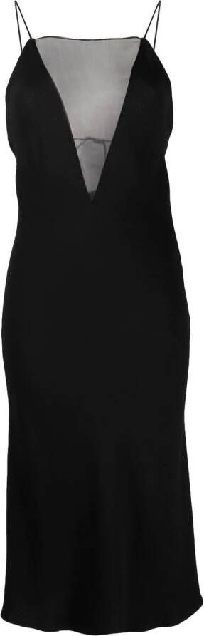Stella McCartney Zijden jurk Zwart