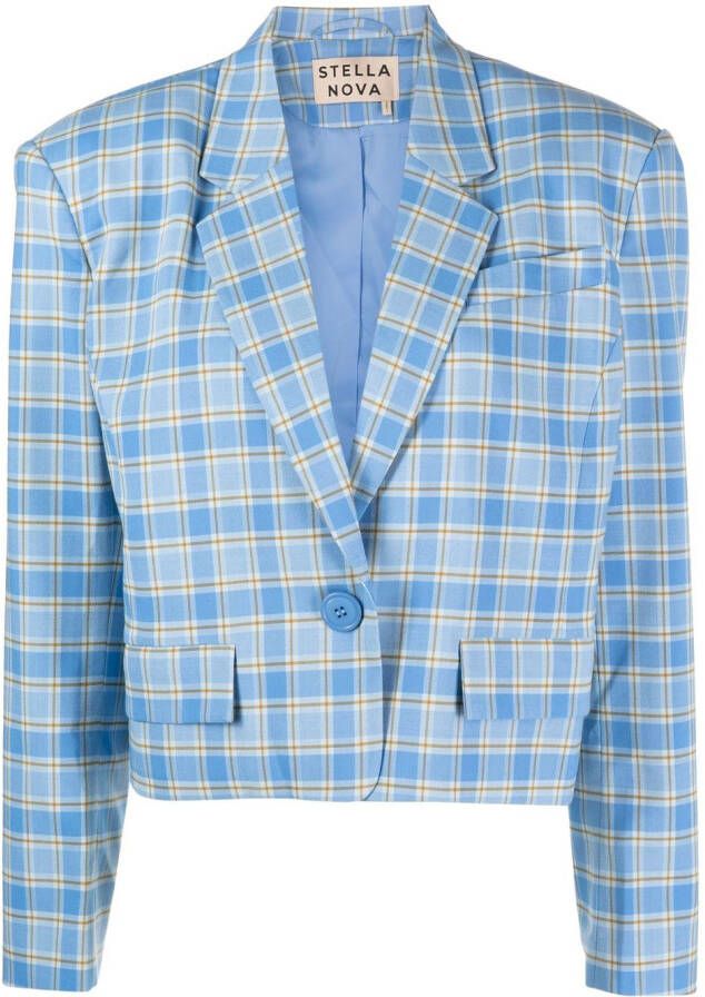 Stella Nova Blazer met enkele rij knopen Blauw