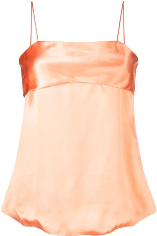 Stine Goya Top met spaghettibandjes Oranje