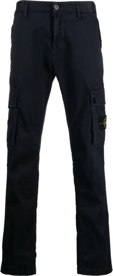 Stone Island Shorts met Compass-motief Blauw