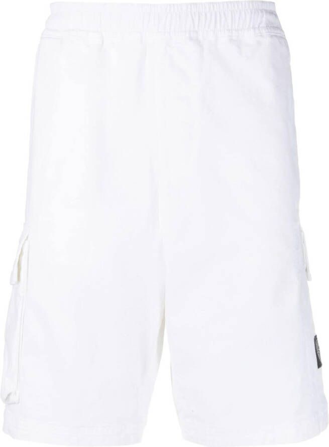 Stone Island Bermuda shorts met logopatch Zwart