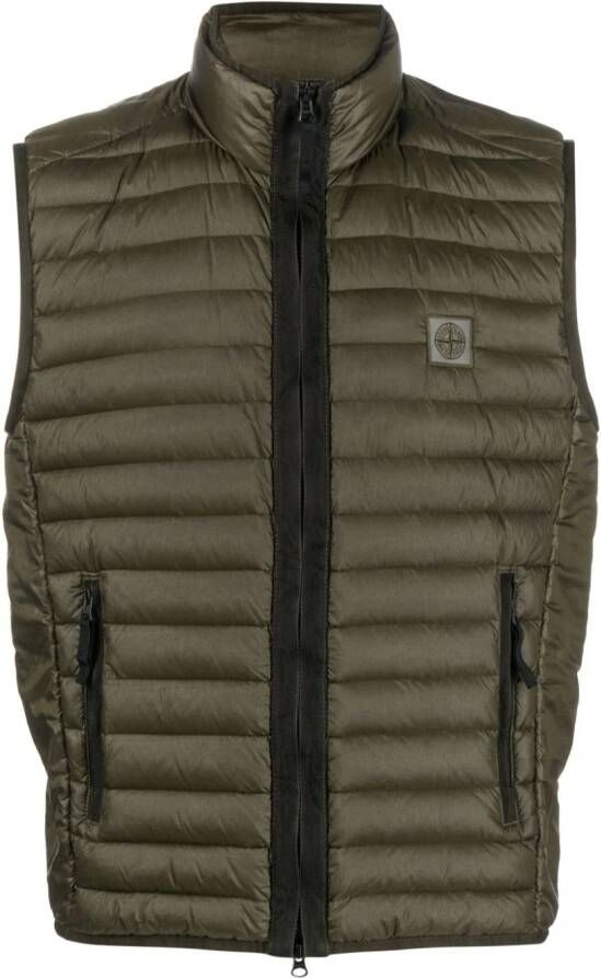 Stone Island Bodywarmer met patch Groen