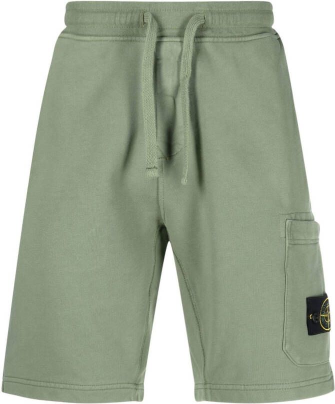 Stone Island Trainingsshorts met logo Groen