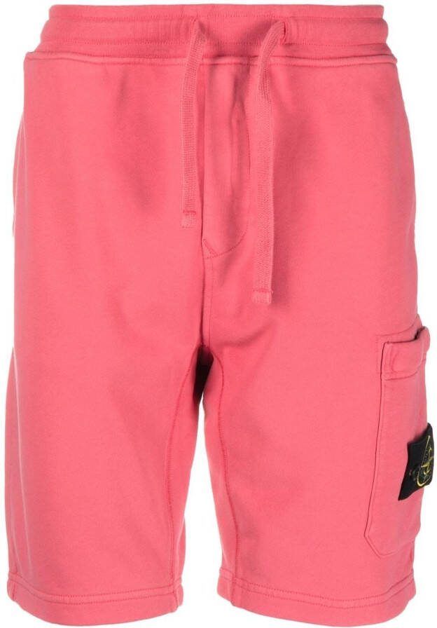 Stone Island Shorts met Compass-logopatch Roze