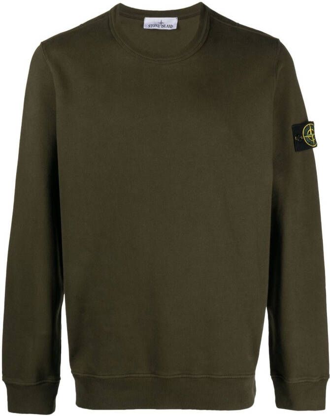 Stone Island Sweater met Compass-logopatch Groen