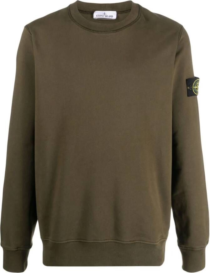 Stone Island Sweater met Compass-logopatch Groen