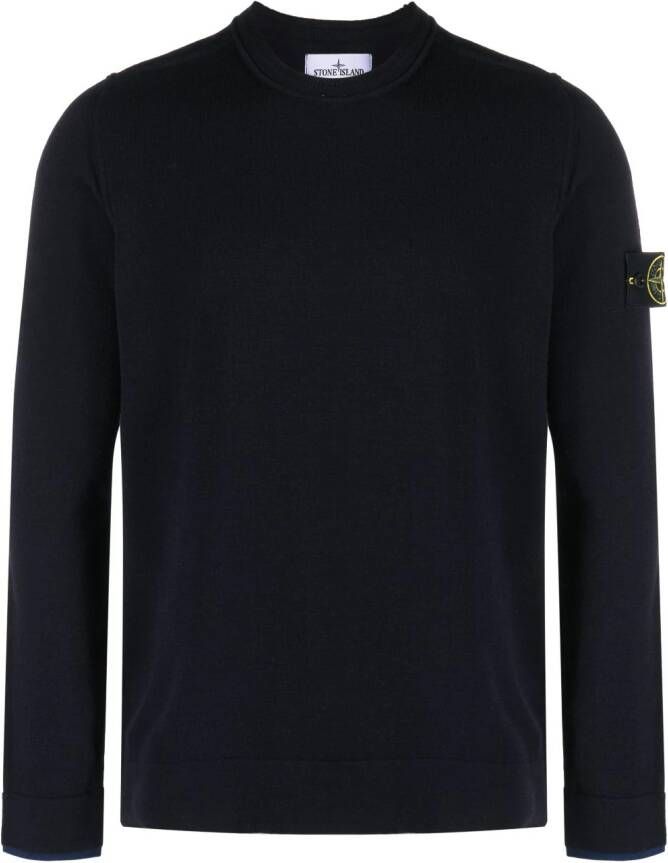 Stone Island Trui met Compass-logopatch Blauw