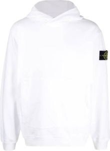 Stone Island Hoodie met Compass-logopatch Wit