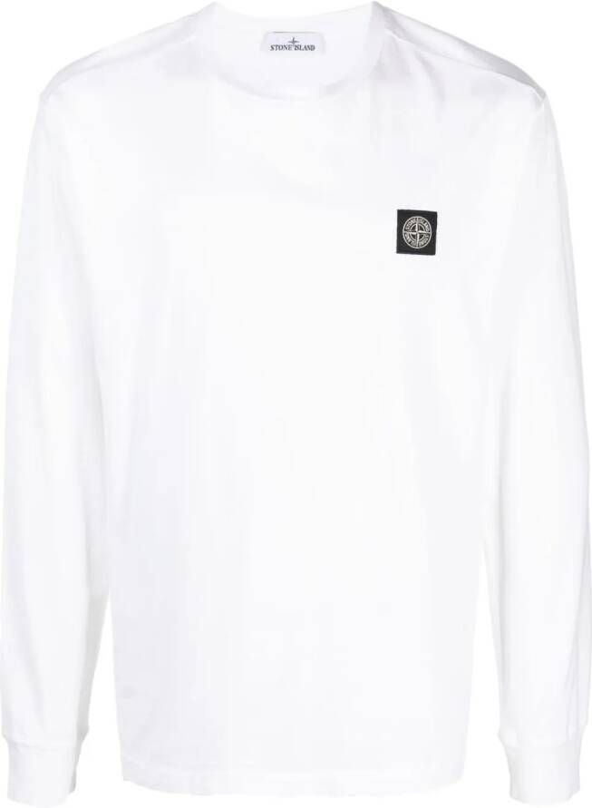 Stone Island T-shirt met patch Wit