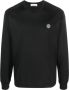 Stone Island T-shirt met patch Zwart - Thumbnail 1