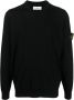 Stone Island Trui met Compass-logopatch Zwart - Thumbnail 1