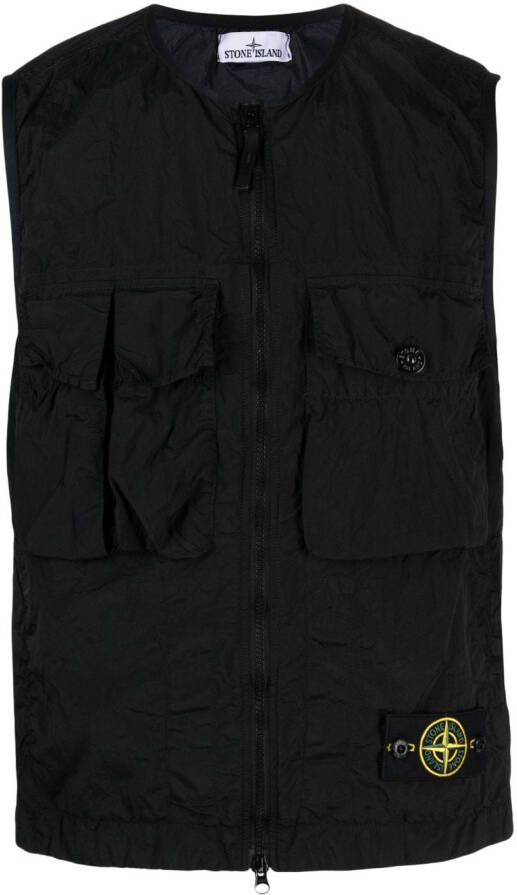 Stone Island Gilet met patch Blauw
