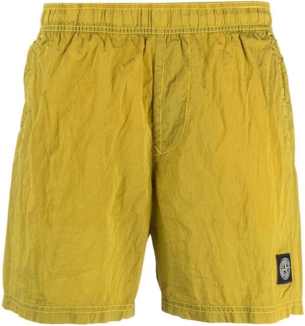 Stone Island Zwembroek met elastische taille Geel