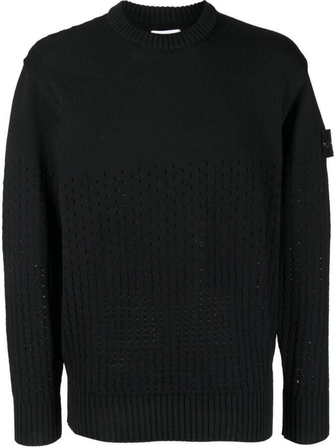 Stone Island Gebreide polotrui Zwart