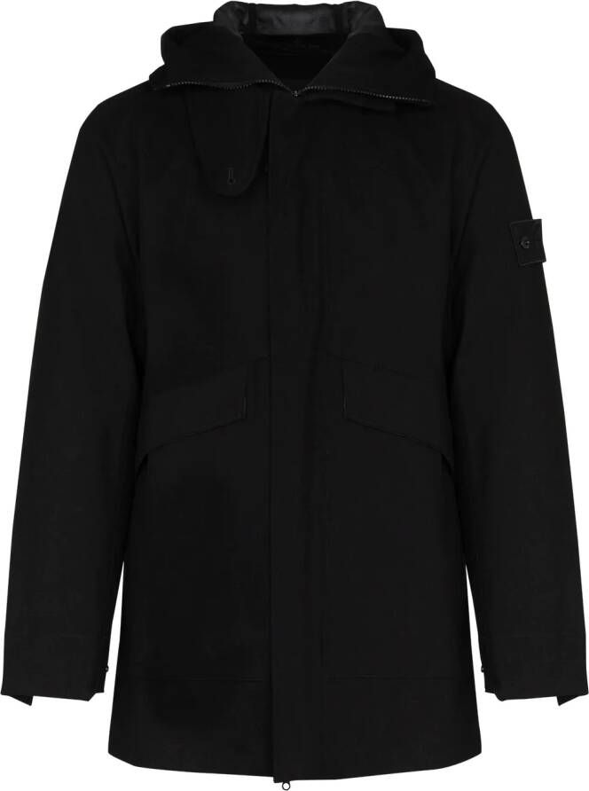 Stone Island Jack met capuchon Zwart