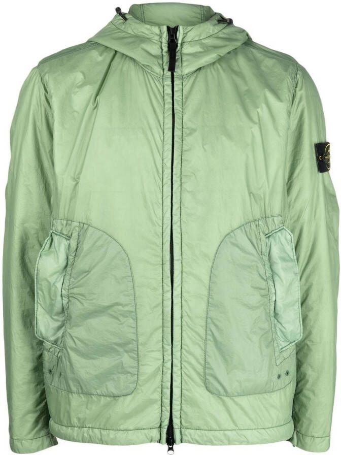 Stone Island Jack met logopatch Groen