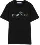 Stone Island Junior T-shirt met logoprint Zwart - Thumbnail 1