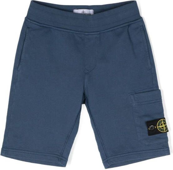 Stone Island Junior Cargo shorts Blauw