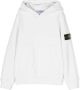 Stone Island Junior Hoodie met Compass-logopatch Wit - Thumbnail 1