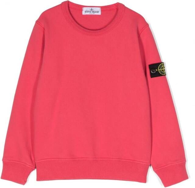 Stone Island Junior Katoenen sweater Roze