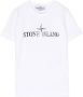 Stone Island Junior T-shirt met Compass-logopatch Wit - Thumbnail 1