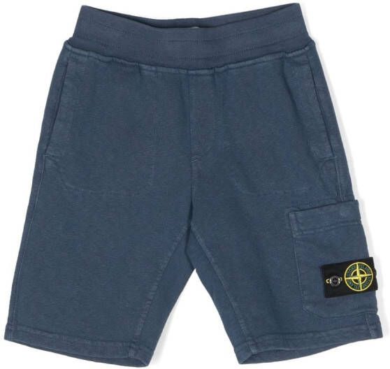 Stone Island Junior Cargo shorts Blauw