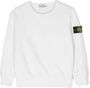 Stone Island Junior Sweater met Compass-logopatch Wit - Thumbnail 1