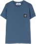 Stone Island Junior T-shirt met patch Blauw - Thumbnail 1