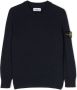 Stone Island Junior Trui met Compass-logopatch Blauw - Thumbnail 1