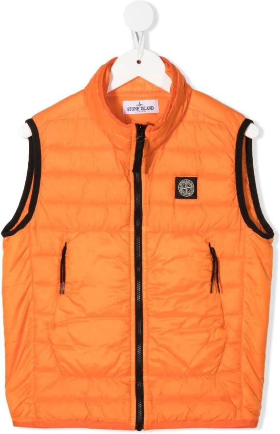 Stone Island Junior Gewatteerde bodywarmer Oranje