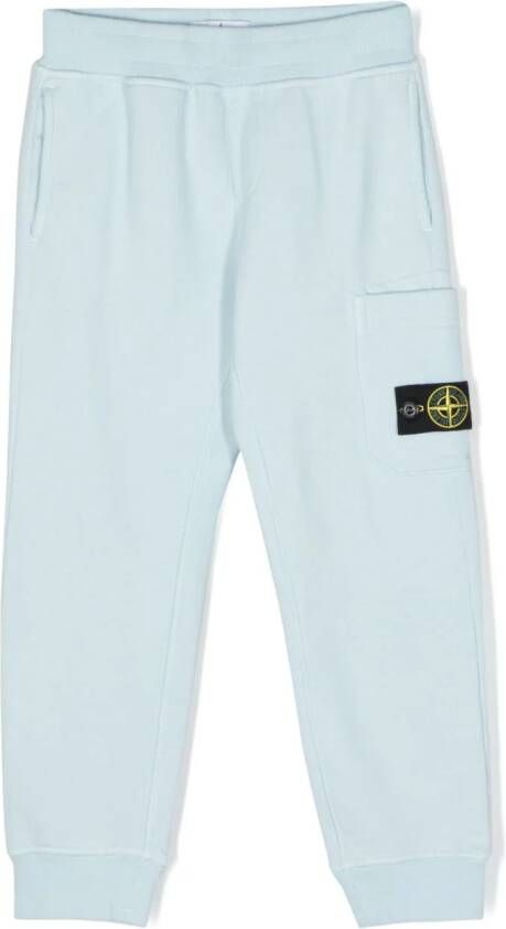 Stone Island Junior Katoenen trainingsbroek Blauw
