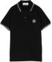 Stone Island Junior Poloshirt met logopatch Zwart - Thumbnail 1