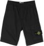 Stone Island Junior Shorts met logopatch Zwart - Thumbnail 1