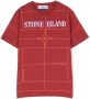 Stone Island Junior Shirt met logoprint Rood - Thumbnail 1