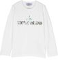 Stone Island Junior T-shirt met logoprint Wit - Thumbnail 1
