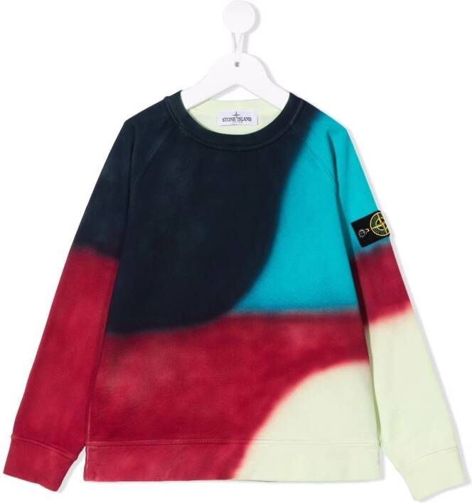 Stone Island Junior Sweater met patroon Blauw