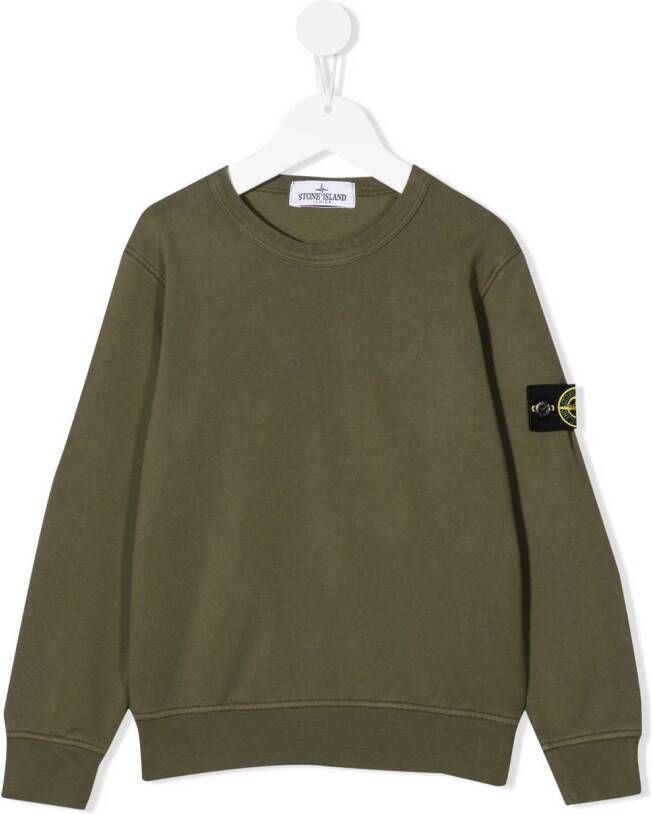 Stone Island Junior Sweater met print Groen