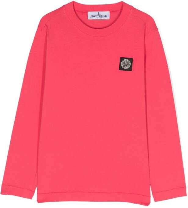 Stone Island Junior Sweater met print Roze