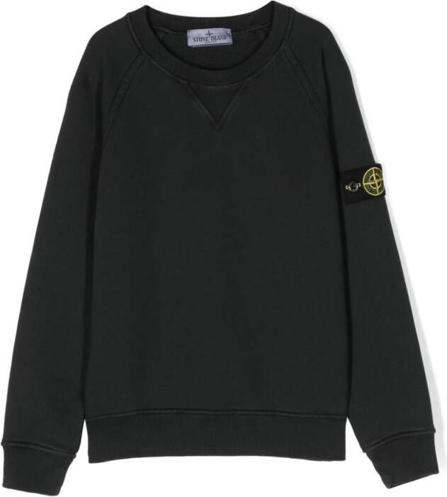 Stone Island Junior Sweater met print Zwart