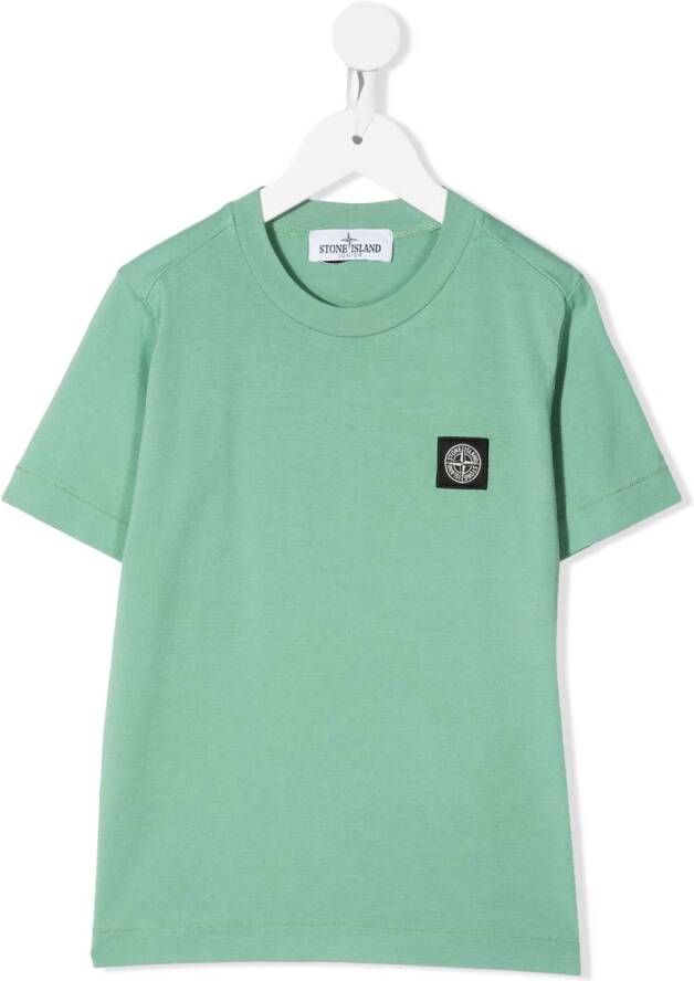 Stone Island Junior T-shirt met logopatch Groen